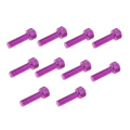 10pcs Purple M6*20mm Aluminum Hex Socket Cap Head Screws Repair Tool