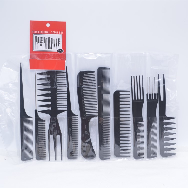 10 Pcs/Set Professional Hair Brush Comb Salon Barber Anti-static Hair Combs Hairbrush Hairdressing Combs Hair Care Styling Tools