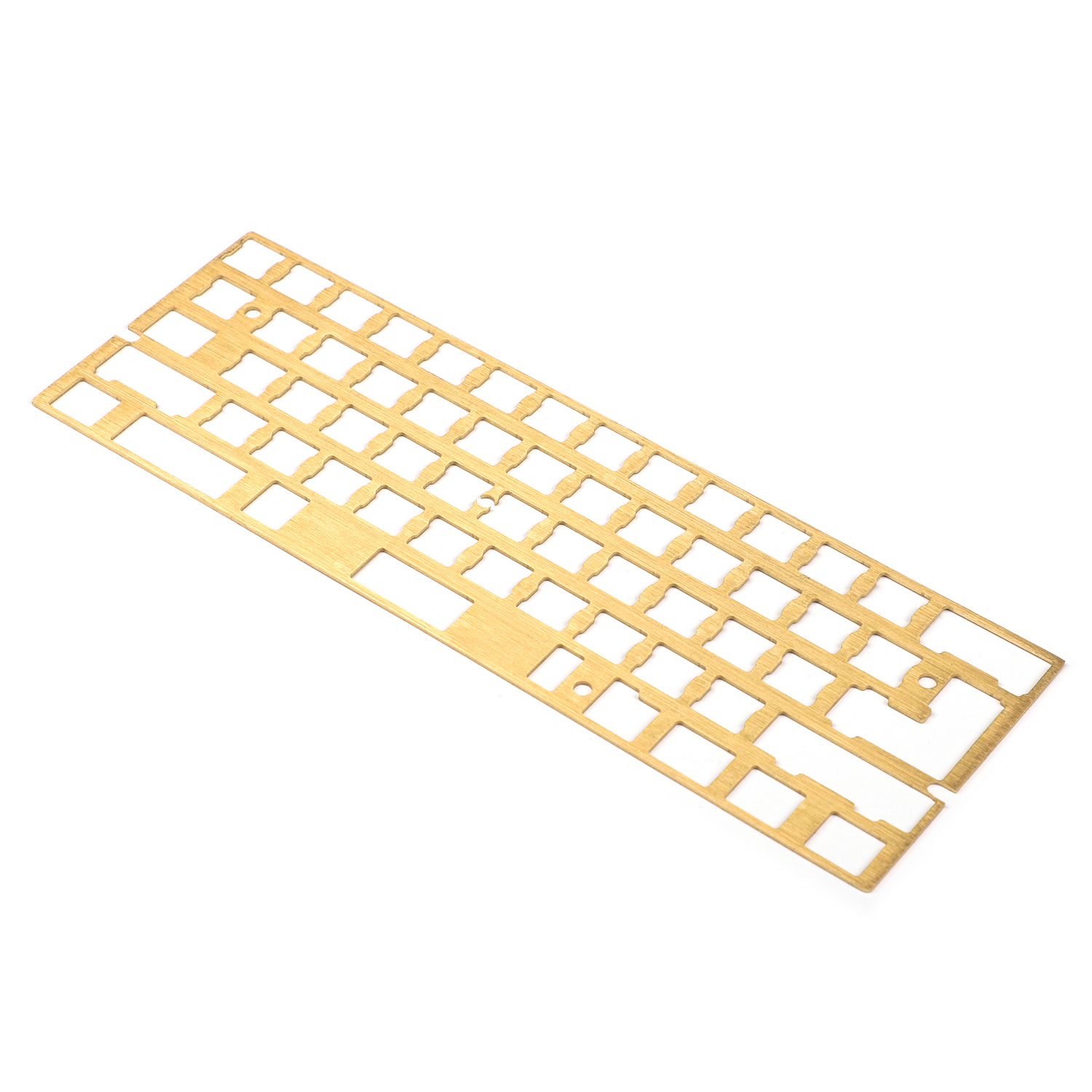 CNC 60% PVD Brass Plate Universal Positioning Board For GH60 60% Keyboard DIY Support ISO ANSI WKL