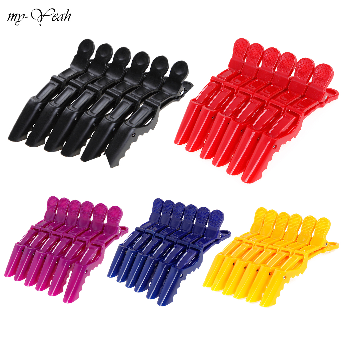 5 Color Hairdressing Clamps Claw Clip Hair Salon Plastic Crocodile Barrette Holding Hair Section Clips Grip Tool Accessories