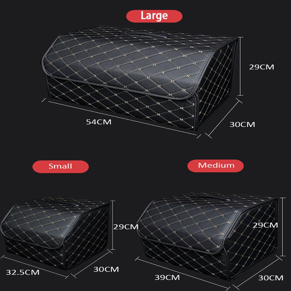 Car storage box PU leather trunk storage box storage bag folding folding car trunk finishingcar interior accessor