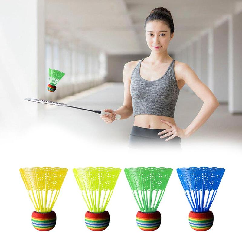 10 Pack EVA Badminton Rainbow Ball Indoor and Outdoor Entertainment Plastic Nylon Badminton Transparent Barrel