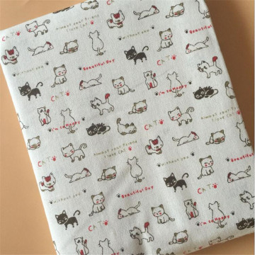 Cat Printed Canvas Fabric Cotton Linen Patchwork Fabric DIY Sewing Quilting Material Manual Sewing Linen Cotton Material Crafts