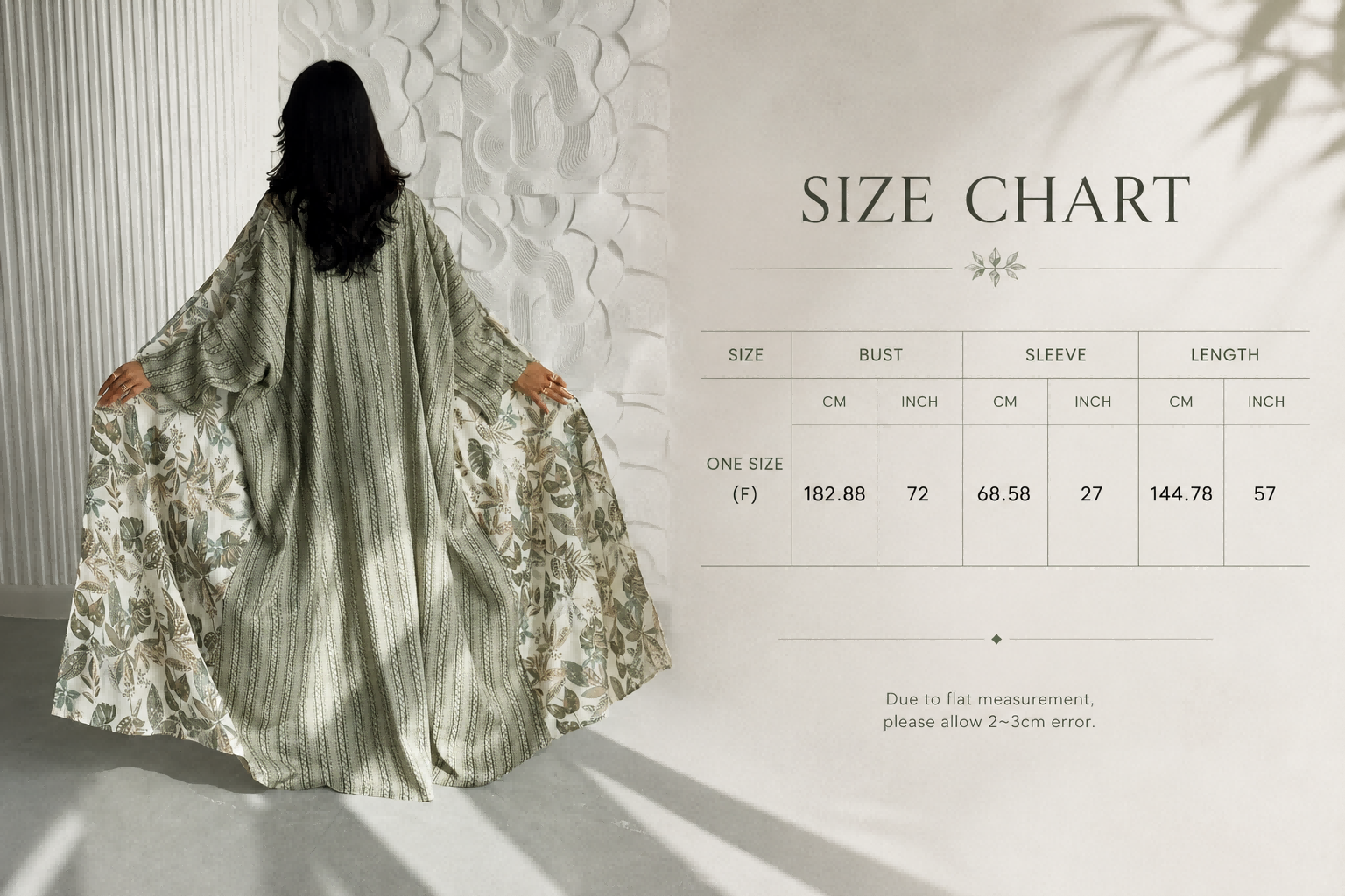 Floral Print Open Abaya Cardigan