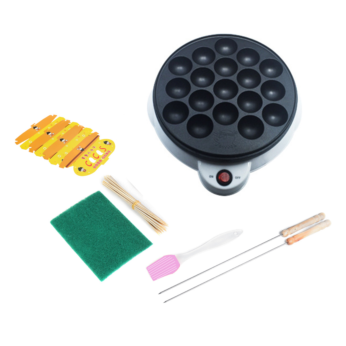 Professional 18 Hole Takoyaki Grill Pan Electric DIY Home Octopus Meat Ball Maker Plate Set Baking Machine Household