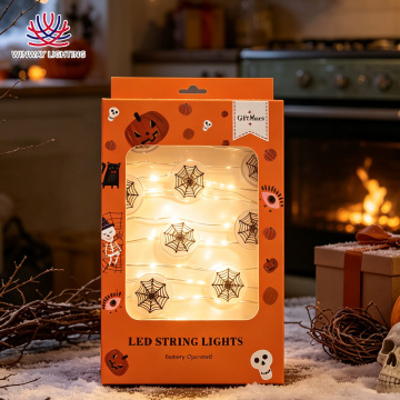 Halloween Spider Web Copper Wire Fairy Lights, 20L