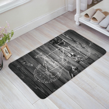 Bicycle Wood Doormats Anti-slip Carpet Rug Bathroom Entrance Outdoor Floor Mat Home Decor