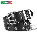 CARTELO 2020 female belt luxury brand belt chain female new punk style fashion buckle jeans decoration