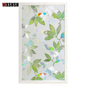 Leaf Window Film Static Cling Protect-Privacy UV-Proof Multi-Size PVC Window Protection Removable Reusable Window Decoration