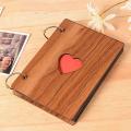 6 Inch Wooden Photo Album Baby Growth Memory Life Photo Relief Book Record Book Scrapbooking Paste Photo Album
