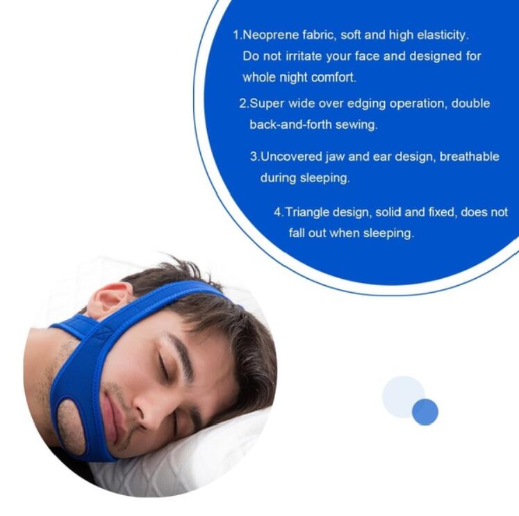 Anti Snore Stop Snoring Chin Strap Belt Neoprene Anti Apnea Jaw Solution Sleep Support Belt Sleeping Aid Tools Face Lift Tool