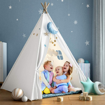 Teepee Tent for Kids Foldable Children's Play House Tents for Girl Boy Indoor Outdoor Wigwam Play House Toys for Children 1.8M