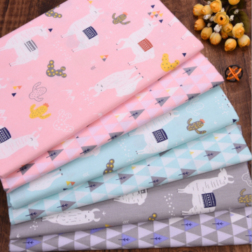 Pink Gray Alpaca Twill Cotton Fabric,DIY Sewing Patchwork Quilting Fat Quarters Tecido Cloth Tilda For Baby Dress Sheet Textiles