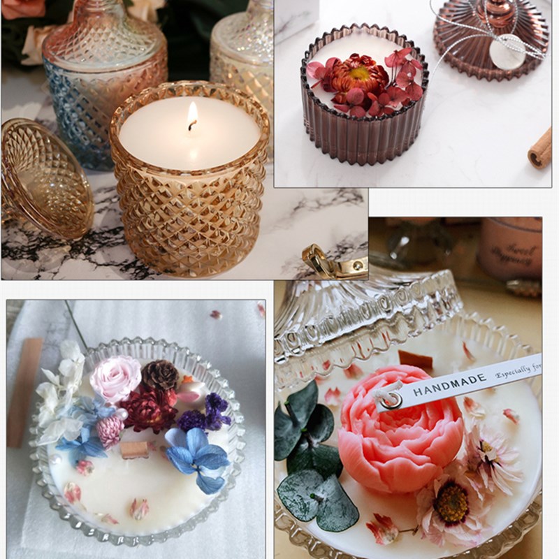 DIY candle aromatherapy glass empty jar candle holder decoration desktop storage jar crystal clear container variety of options