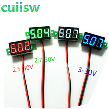 DC 2.5V-30V Digital Voltmeter Voltage Tester Meter LED Screen Electronic Parts Accessories Digital Voltmeter 0.36 Inch