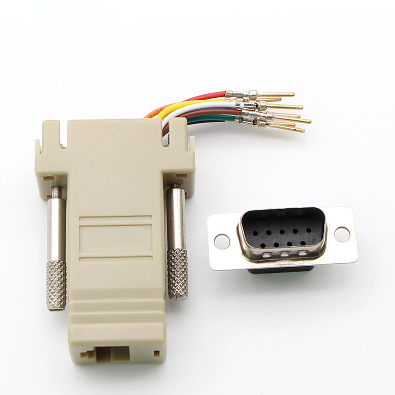 DB9 Female/Male To RJ45 Female/Male DB9 To RJ45 Adapter Connector Rs232 Modular Cab-9as-fdte To Rj45 Db9 for Computer