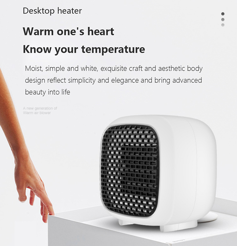 Electric handy fan desk heater 900w