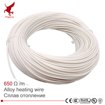 alloy heating wire 650 ohm / meter silicone rubber multipurpose spiral heating cable soft warm electro-thermal wire