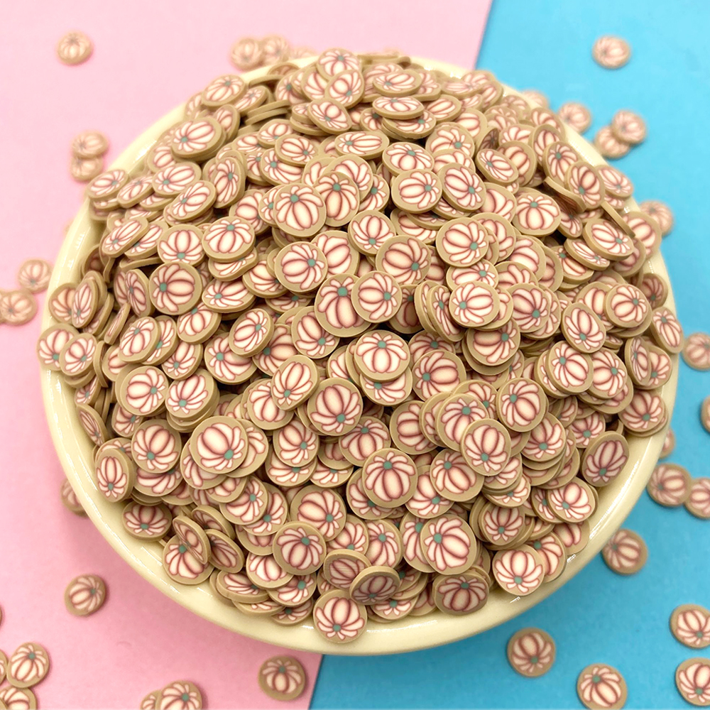 50g Pumpkin Slice Polymer Hot Clay Sprinkles for Crafts DIY Making Scrapbooking Phone Accessories Nail Arts Decoration 5mm