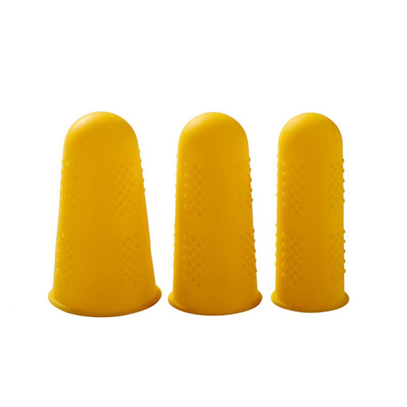 3/5pcs/set Silicone Finger Protector Sleeve Cover Anti-cut Heat Resistant Anti-slip Fingers Cover For Cooking Kitchen Tools