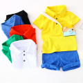 6 Color Children Kids Polo Shirts Short Sleeve Summer School Big Boys Girls Cotton Lapel Button Tops Casual