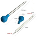 Dropper Pipet With Scale Line Blue&Transparent Hot Rubber Head Glass Dropper Glass Pipette Lab