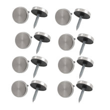 UXCELL 8 Pcs 14Mm Dia Stainless Steel Decorative Mirror Screw Cap Nails