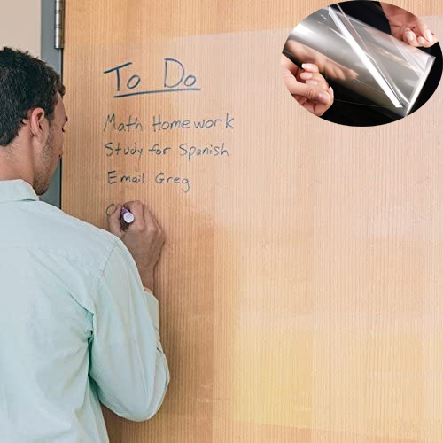 A4 Self-Adhesive Clear Film Writing Board Dry Erase Board for Wall Glass Table Desk Transparent Bulletin Board Wall Board Stick