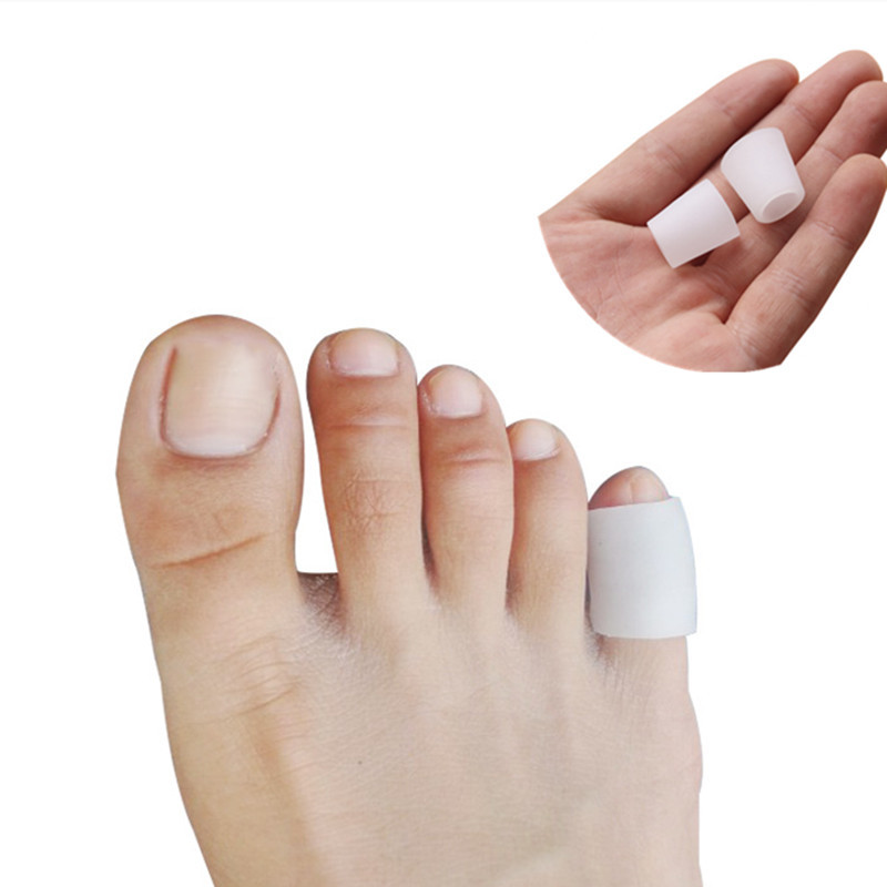 6Pieces=3Pairs Transparent White Gel Fingers Protector Corn Corrector Hammer Toe Separator Foot Suport