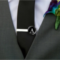 26 Alphabet Letters Tie Clips Men Fashion Name Tie Pin Bar Clasp Clip Necktie Decoration Suit Accessories