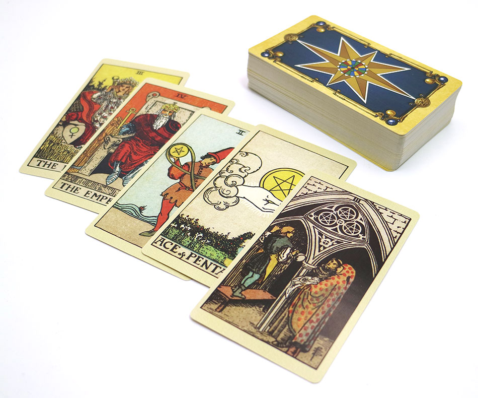 2021 radiant rider wait tarot cards Full English factory made smith tarot deck with colorful box, cards game, board game