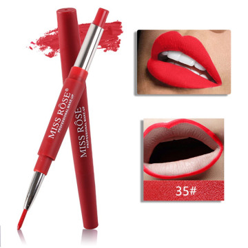 New Brand Sexy Lipliner MISS ROSE 1PC Waterproof Double-end Lasting Lipliner Lip Liner Stick Pencil 6 Colors Dec25#30