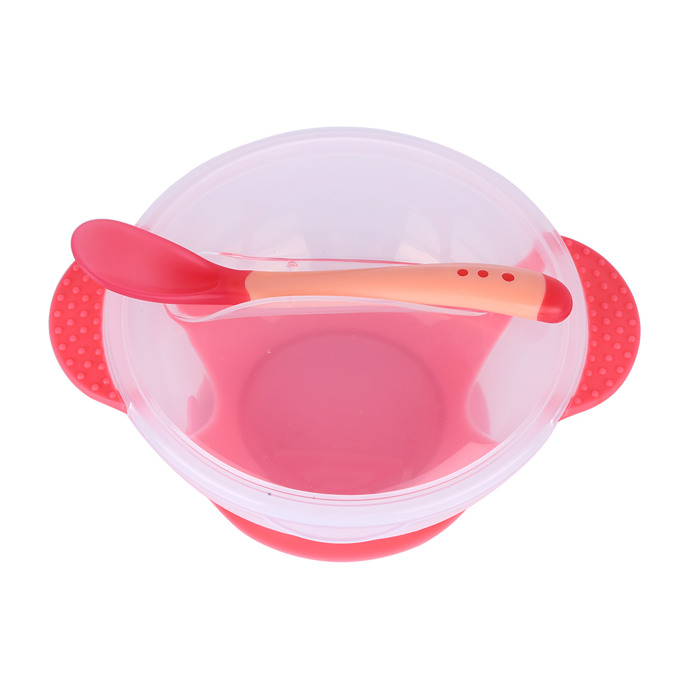 1pc/3Pcs/set Baby Tableware Dinnerware Suction Bowl with Temperature Sensing Spoon baby food Baby dinner Feeding Bowls dishes