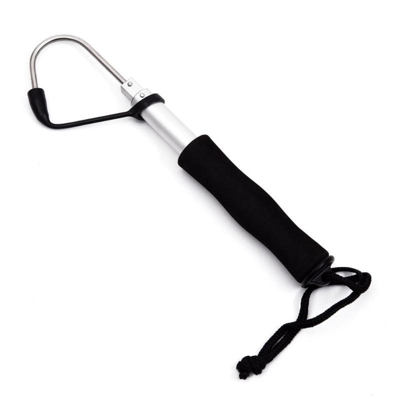 Telescopic Sea Fishing Gaff Stainless Aluminum Alloy Spear Hook Tackle