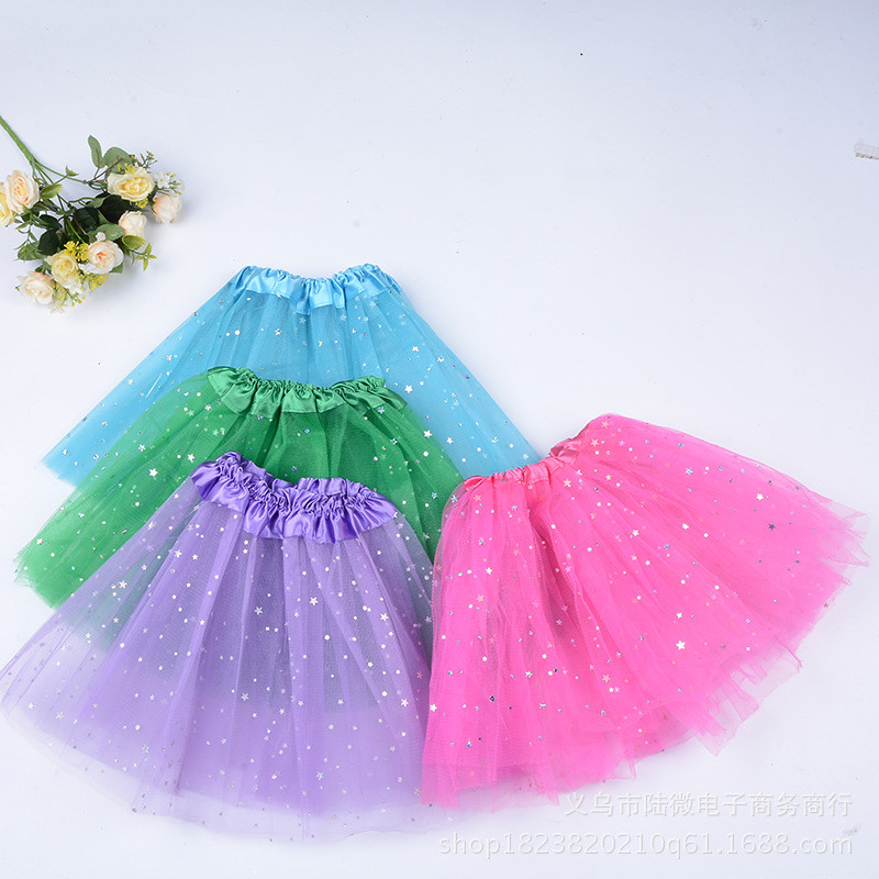 Fashion Baby Kids Girls Princess Stars Sequins Party Dance Ballet Tutu Skirts tule skirt girls children skirt