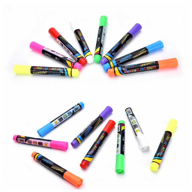 8 Colors white board maker pen erasable glass ceramics maker pen easy erasing white board whiteboard marker liquid chalk ZMONH