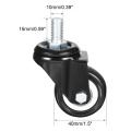 uxcell 4 Pcs 1.5 Inch Swivel Caster Wheels PU 360 Degree Threaded Stem Caster Wheel, M10 x 15mm, 110lb Capacity