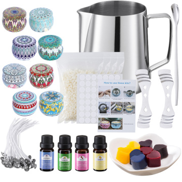 For Beginners Professional DIY Candle Making Kit Scented Complete Craft Tools Heating Cup Easy Use Tins Portable Accessories
