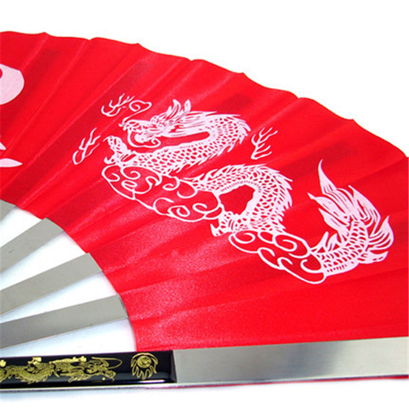 Martial Arts Weapon Stainless Steel Tai Chi Fan Fitness Kung Fu Fan Tai Chi Martial Arts Performance Fan