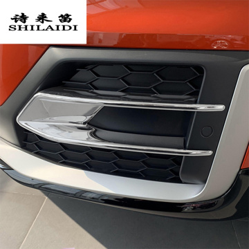 Car Styling Head Front Bumper Spoiler Air Knife Fog light decoration frame Covers Stickers Trim For Audi Q2 Q2l Auto Accessories