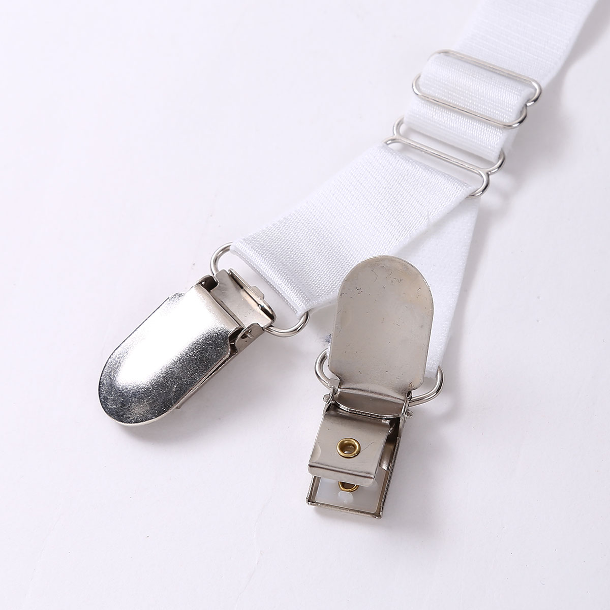 8 Styles Garment Hooks Suspenders Belt with Leather Polyester Elastic Clip-on Braces