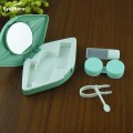 Cute Cartoon Lips Lens Case with Stick Mirror Set Contact Lens Partner Container Storage Holder
