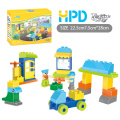 Children's Funny Building Blocks with Construction Site