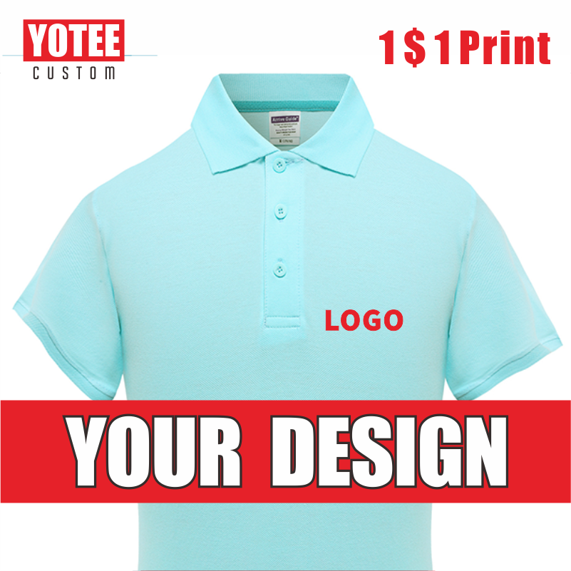 YOTEE summer casual short-sleeved polo shirt LOGO custom POLO shirt 100% cotton women's custom shirt