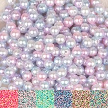 4/6/8/10mm Multi Colors Acrylic Round ABS Imitation Pearl Beads Loose Beads For Nail Art Decoration DIY Jewelry Craft Scrapbook