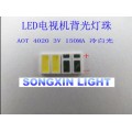 For AOT 100pcs LED Backlight 0.5W 3V 4020 48LM Cool White LCD Backlight For TV Application 4020C-W3C4