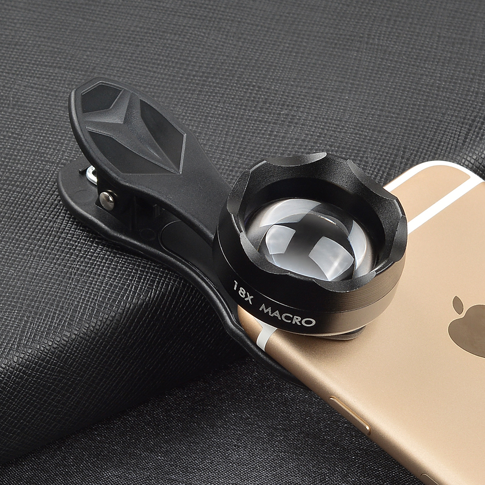 APEXEL 18X Macro Lens Professional Super Macro Mobile Phone Camera Lenses for iPhone Samsung Xiaomi HTC with Universal Clip