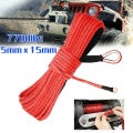 3/16 inch x 50 inch 7700 LBs Synthetic Winch Line Cable Rope with Protection Sleeve for ATV UTV