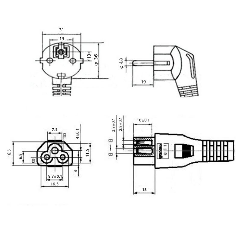 EU Power Adapter Supply Cord 1.5m 2m 3m Euro Plug IEC C5 Power Cable For HP Notebook Asus Dell Laptop Computer Monitor LG TV