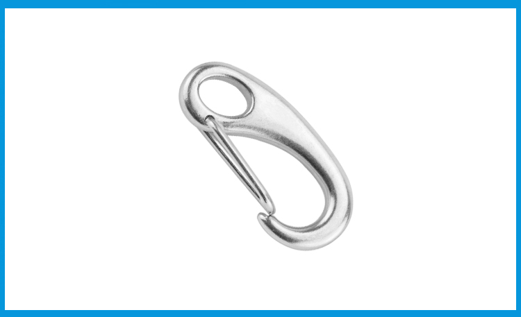 Boat Marine Stainless Steel Egg Shape Spring Snap Hook clips Quick Link Carabiner Buckle eye shackle Lobster Claw outdoor